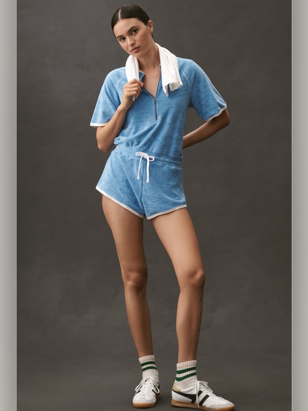 Daily Practice Free Dive Terry Romper – Light Blue | Size XL